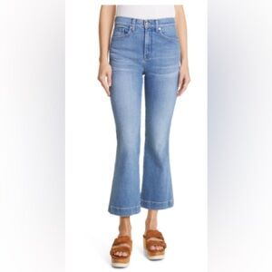 Veronica Beard Carson High Waist Ankle Flare Jeans in JUNO, Size 29